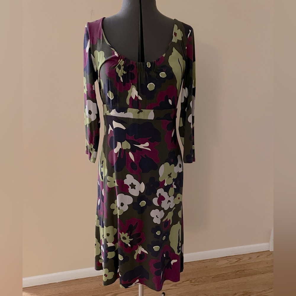 Biden scoop neck floral dress